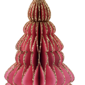 Pink and Gold Paper Tree Ornament