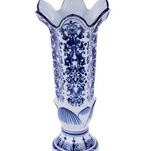 14" Tulip Pedestal Tall Vase