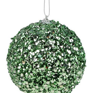 Light Green Sequin Ball Ornament