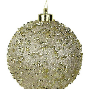 Gold Sequin Glitter Ball Ornament