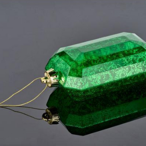 Oversized Emerald Gem Ornament