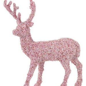 Pink Sequin Bead Standing Deer