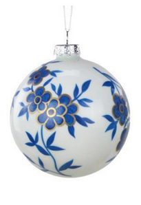 Blue/White Chinoiserie Ball Ornament