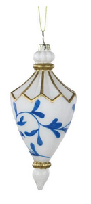 Blue/White Chinoiserie Finial Ornament