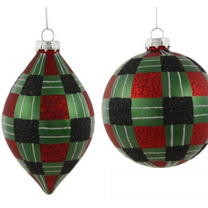 Red/Green/Black Plaid Ornament