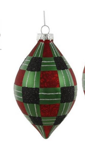 Red/Green/Black Plaid Ornament