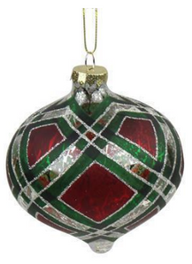 Mercury Red/Green Plaid Ornament