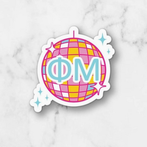 Greek Disco Ball Sticker