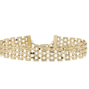 Gold Thick Watchband Chain Bracelet