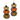 Stacked Beaded Pumpkin Earrings