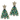 Christmas Tree Beaded Earrings