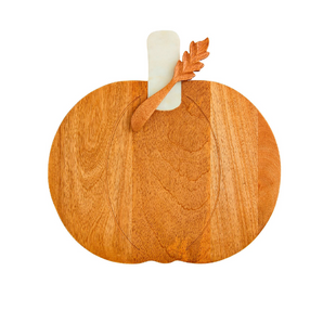 Wood and Marble Pumpkin Board