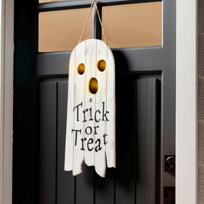 Ghost Wood LED Door Hanger