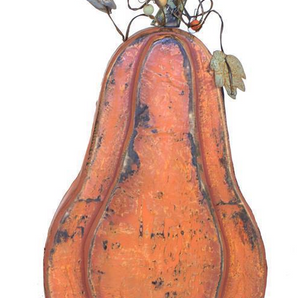 Orange Wood Tin Painted Gourd