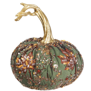 Green Sequin Pumpkin