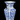 Blue and White Handled Tall Vase