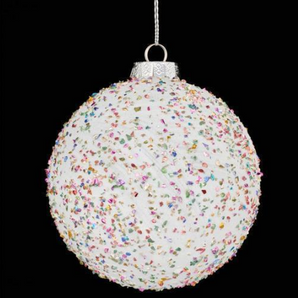 Confetti Chip Glass Ornament