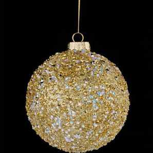 Gold Glitter Diamond Ball Ornament