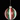 Green Red White Stripe Glass Ornament