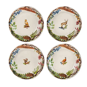 Juliska Forest Walk Set of 4 Animal Salad Plates