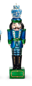 Blue/Green Chinioserie Nutcracker Ornament