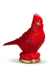 Red Designed Carved Cardinal