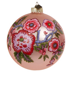 Vintage Floral Ball Ornament