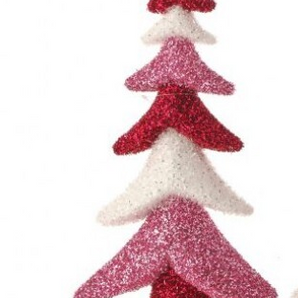 Pink/Red/White Glitter Foam Tree