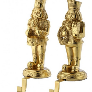 Gold Nutcracker Stocking Holder