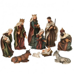 Set of 10 Jewel Tone Nativity