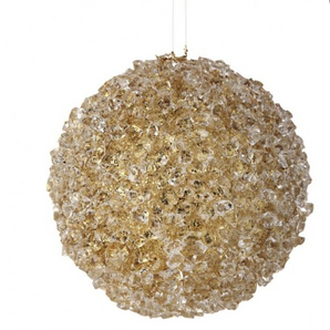 Champagne Iced Ball Ornament