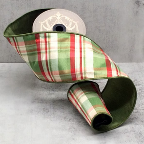 D. Stevens 4" Wallis Plaid Ribbon