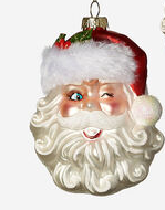 Santa Glass Head Ornament