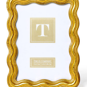 Gold Triple Wave Photo Frame