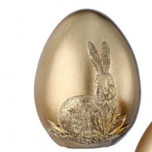 Resin Golden Egg with Bunny Embossed