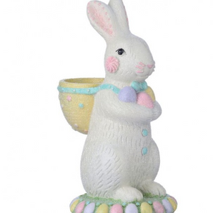 Resin Sugared Bunny with Basket