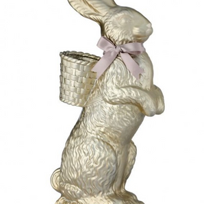 Resin Chocolate Bunny with Basket