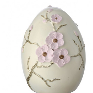 Resin Egg with Cherry Blossom Design