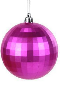Fuchsia Disco Ball Ornament