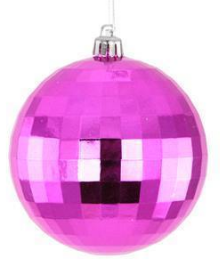 Fuchsia Disco Ball Ornament