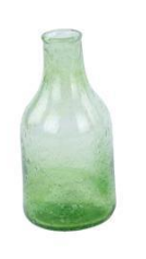 Green Pebble Glass Bottle