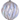 Silver Glass Pleated Ball Ornament