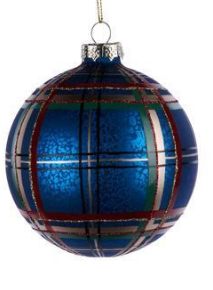 Blue Red Gold Black Ball Ornament