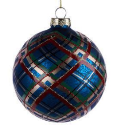 Blue Red Gold Black Ball Ornament