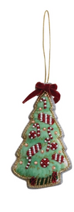 Beaded Fabric Christmas Tree Ornament