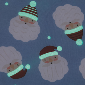 Blue Santa Glow Kid Pj Set