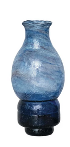 Blue Blown Glass Vase