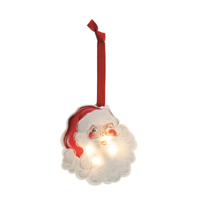 LED Acrylic Santa Head Ornament