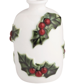 Christmas Toile Bud Vase