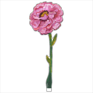 Small Tall Magenta Peony Acrylic Flower